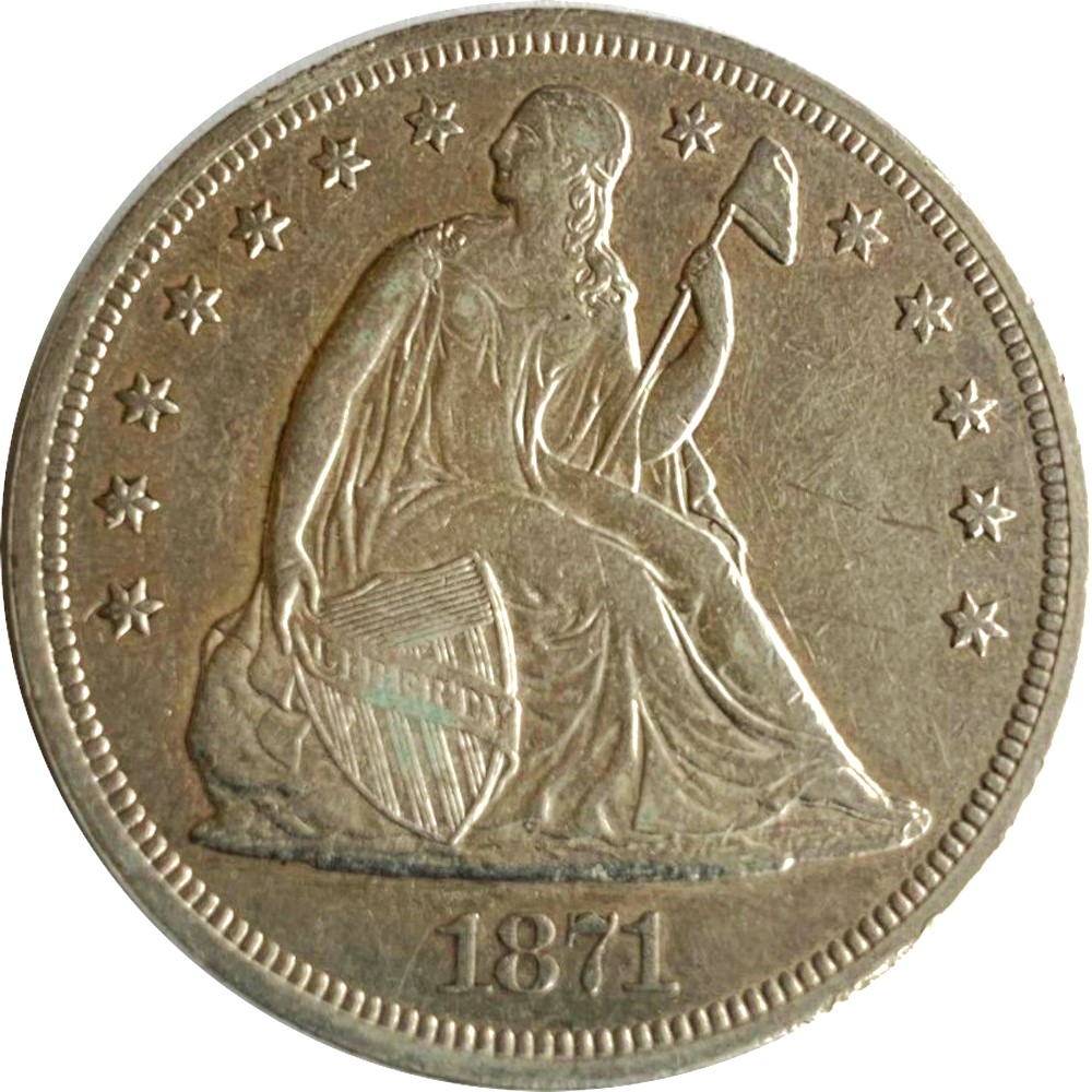 1871-$1-Liberty-Seated-Dollar-Type-4-With-Motto